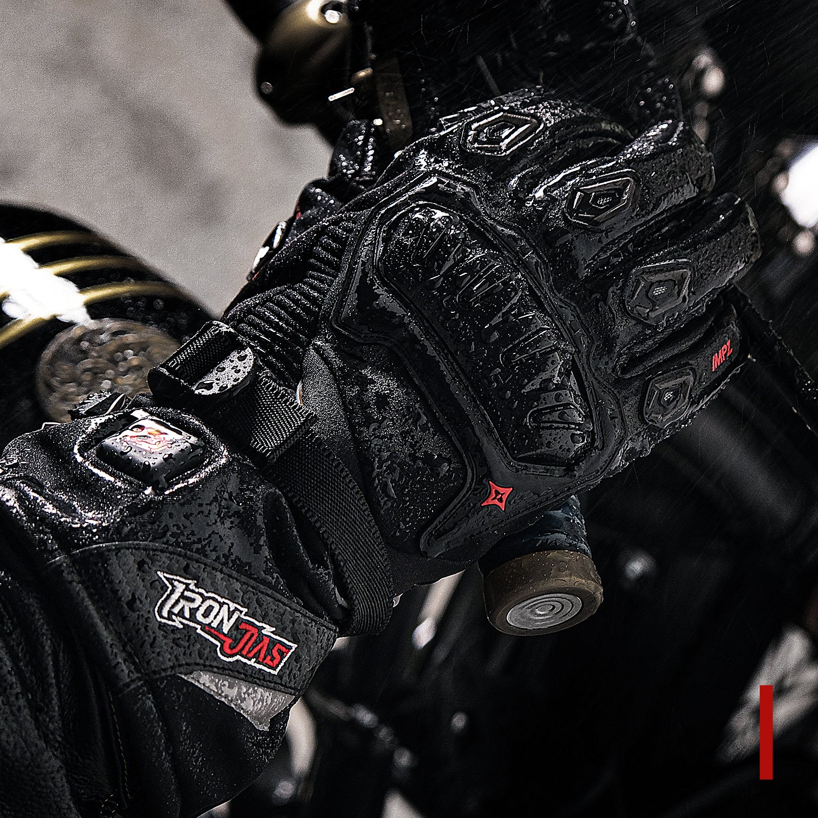 Black Waterproof Heated Motorcycle Gloves