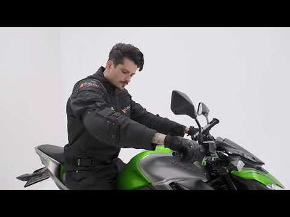 IRON JIAS Sommer Motorradhandschuhe Atmungsaktive Motorradhandschuhe Leder Vollfinger Knöchelschutzpolster Touchscreen