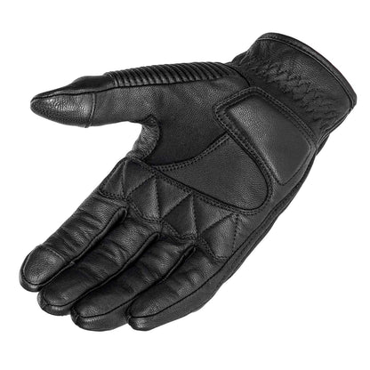 IRONJIAS Spring and Antumn Retro Urban Black Breathable Leather Gloves